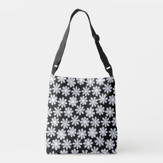 Boho Daisy originele kunst Crossbody Tas (Achterkant)
