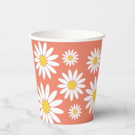 Boho Daisy Papieren Bekers (Voorkant)