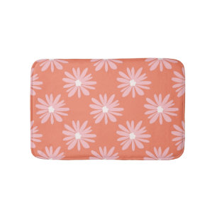 BOHO Daisy Patroon Zalm Kleur Retro Badmat