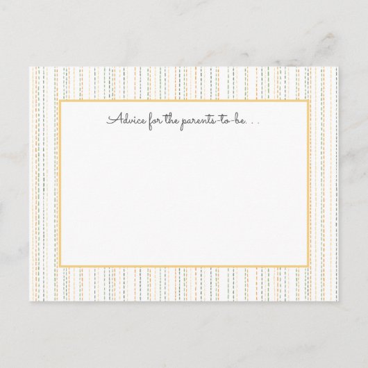 Boho Daisy Rain Baby shower Advies Kaarten (Achterkant)