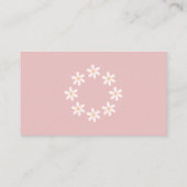 Boho Daisy Roze Baby Meisje Douche Luier Raffle Informatiekaartje (Achterkant)