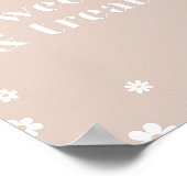 Boho Daisy Sweets & Treats Verjaardagsfeestje teke Poster (Hoek)