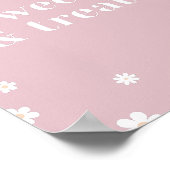 Boho Daisy Sweets & Treats Verjaardagsfeestje teke Poster (Hoek)