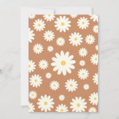 Boho Daisy Twee Bloemen Bruin Bohemian 2e Verjaard Kaart (Achterkant)