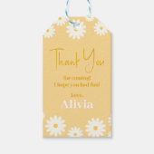 Boho Daisy Twee Bloemen Gouden Bohemian 2e Verjaar Cadeaulabel (Voorkant)