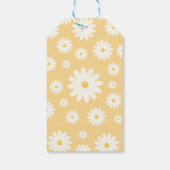 Boho Daisy Twee Bloemen Gouden Bohemian 2e Verjaar Cadeaulabel (Achterkant)