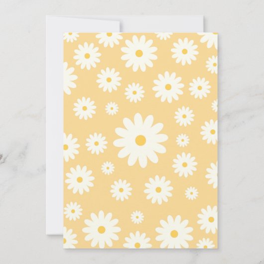 Boho Daisy Twee Bloemen Gouden Bohemian 2e Verjaar Kaart (Achterkant)