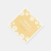 Boho Daisy Twee Bloemen Gouden Bohemian 2e Verjaar Servet (Hoek)