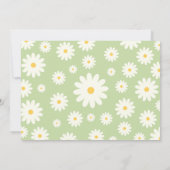 Boho Daisy Twee Bloemen Groene Bohemian 2e Verjaar Kaart (Achterkant)
