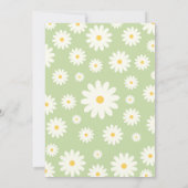 Boho Daisy Twee Bloemen Groene Bohemian 2e Verjaar Kaart (Achterkant)