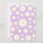 Boho Daisy Twee Bloemen Paarse Bohemen 2e Verjaard Kaart (Achterkant)
