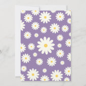 Boho Daisy Twee Bloemen Paarse Bohemen 2e Verjaard Kaart (Achterkant)