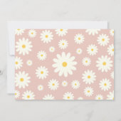 Boho Daisy Twee Bloemen Roze Bohemian 2e Verjaarda Kaart (Achterkant)