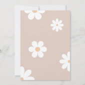 Boho Daisy Tweede Verjaardag uitnodiging (Achterkant)