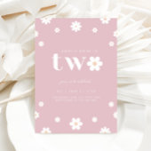 Boho Daisy Tweede Verjaardag uitnodiging