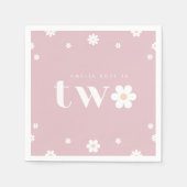 Boho Daisy Tweede Verjaardags Servet (Voorkant)