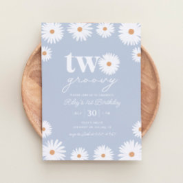 Boho Daisy Two Groovy 2e verjaardag Kaart