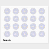 Boho Daisy Two Wild 2e verjaardag Favors Ronde Sticker (Vel)