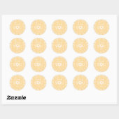 Boho Daisy Two Wild 2e verjaardag Favors Ronde Sticker (Vel)