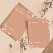 Boho Daisy Verjaardag Tijd Capsule Notitie Bericht Bedankkaart