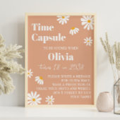 Boho Daisy Verjaardag Tijd Capsule Poster