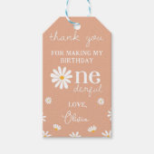 Boho Daisy Verjaardagsfeestje Bedankt Label Cadeaulabel (Voorkant)