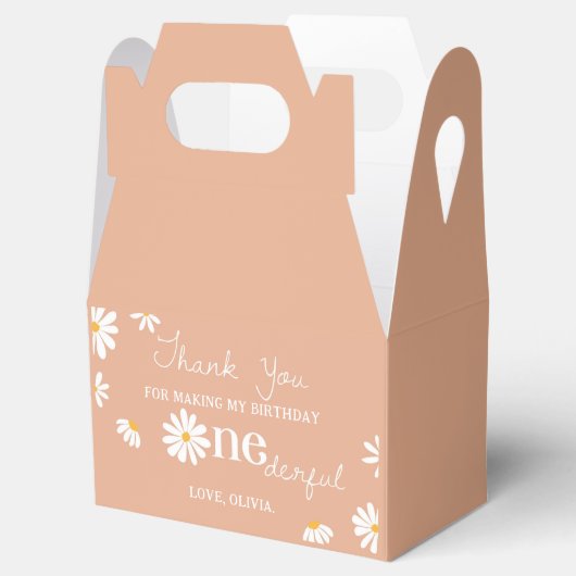 Boho Daisy Verjaardagsfeestje Favorietendoos Bedankdoosjes (Geopend)