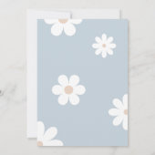 Boho Daisy vierde verjaardag uitnodiging (Achterkant)