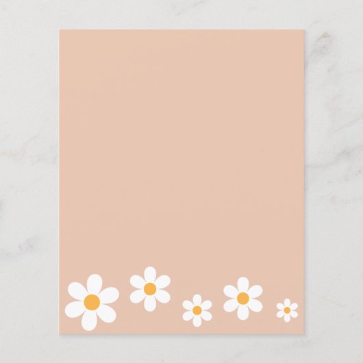 Boho Daisy wenst baby advies kaarten (Achterkant)