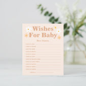 Boho Daisy wenst babyadvieskaarten (Staand voorkant)