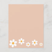 Boho Daisy wenst babyadvieskaarten (Achterkant)