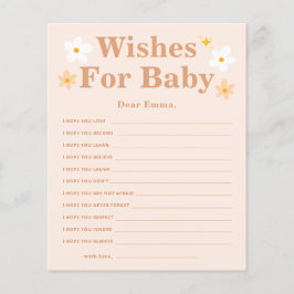 Boho Daisy wenst babyadvieskaarten