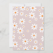 Boho Daisy Wild 1 1e verjaardag uitnodiging (Achterkant)