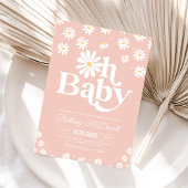 Boho Daisy Wild One 1e Verjaardagsuitnodiging Kaart