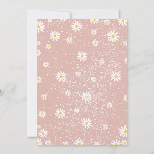 Boho Daisy Wild op een dag van geboorte Kaart (Achterkant)