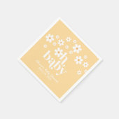 boho Daisy yellow Baby shower Napkins Servet (Hoek)