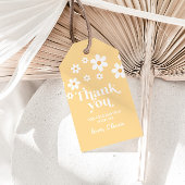 boho daisy yellow bedankt voor Gift Labels Cadeaulabel