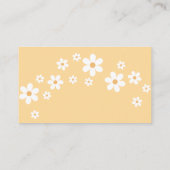 Boho daisy yellow floral Baby shower Diaper Raffle Informatiekaartje (Achterkant)