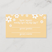 Boho daisy yellow floral Baby shower Diaper Raffle Informatiekaartje (Voorkant)