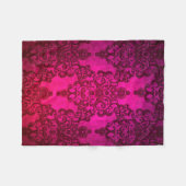 Boho Damask Diep Glanzend Roze Victoriaanse Stijl Fleece Deken (Voorkant (Horizontaal))