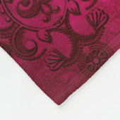 Boho Damask Diep Glanzend Roze Victoriaanse Stijl Fleece Deken (Hoek)