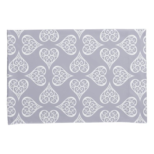 Boho Damask Heart Pattern Elegant Feminine Chic Kussensloop (Voorkant-Rechts)