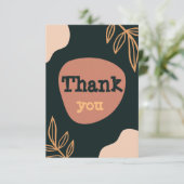 Boho dank je bedankkaart (Staand voorkant)