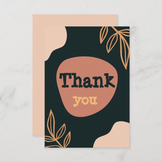 Boho dank je bedankkaart (Voorkant / Achterkant)