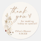 Boho Dank Je Sticker (Voorkant)