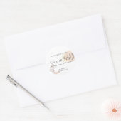 Boho Dank je wel Gefeliciteerd  Ronde Sticker (Envelop)