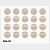 Boho Dank u sticker, faux kraft Ronde Sticker (Vel)