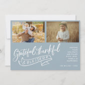 Boho Dankbaar Gezegend Familie Foto (Voorkant)