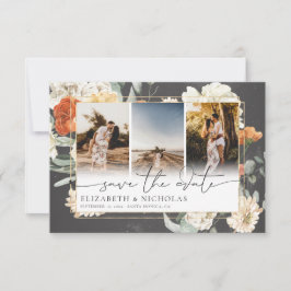 Boho Dark Floral | 3 Fotobruiloft Save The Date