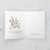 Boho Dark Floral Greenery | Baby shower Hartelijk  Bedankkaart (Binnen)